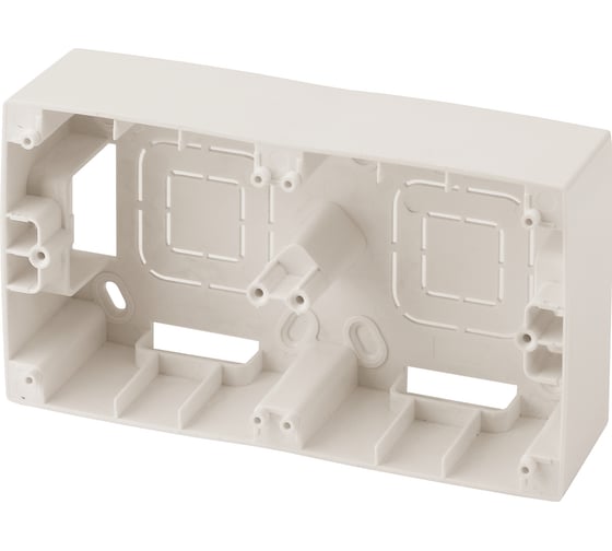 Изображение товара Коробка накладного монтажа ЭРА 12-6102-02 2 поста, Эра 12, слоновая кость Б0043171