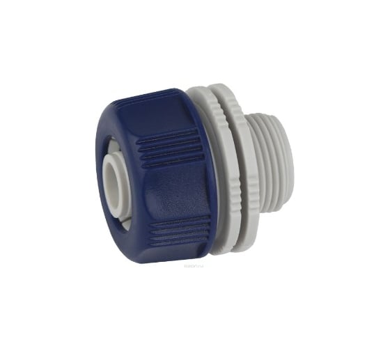 Изображение товара Адаптер для шланга (19 мм; 3/4; с наружной резьбой; пластик) GREEN APPLE Б0017776