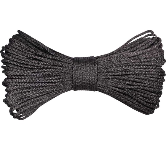 Изображение товара Шнур вязаный полипропиленовый ООО Оптхозторг 4 мм 100 м черный 03841003