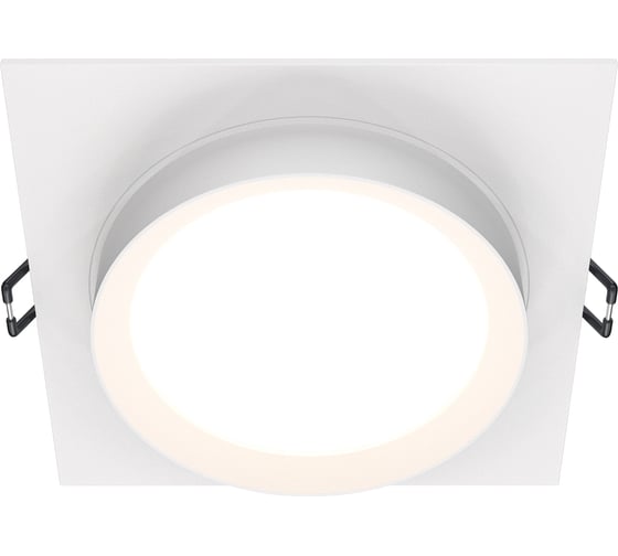 Изображение товара Встраиваемый светильник MAYTONI hoop 1хgx53x15w алюминий и пластик белый DL086-GX53-SQ-W