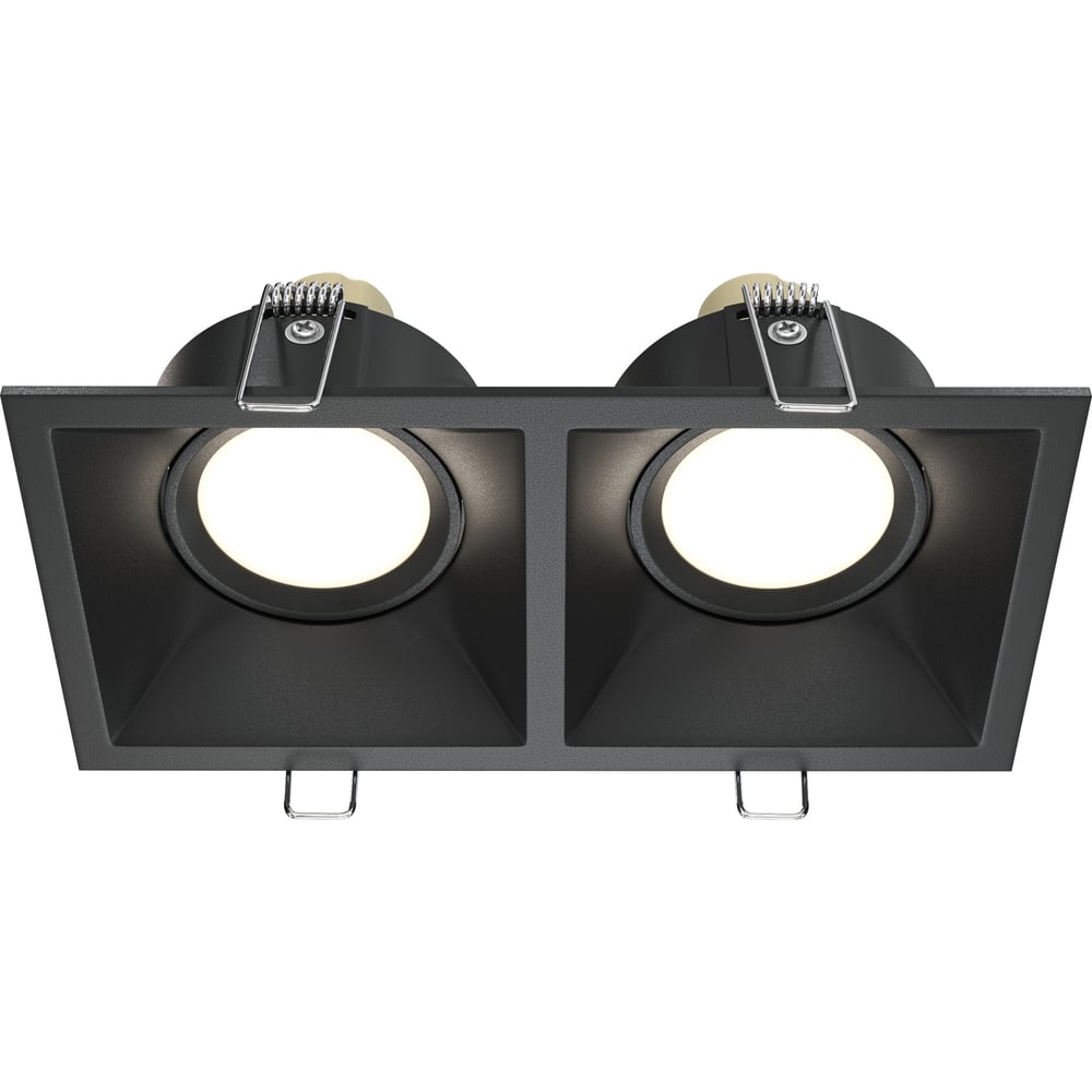 Изображение товара Встраиваемый светильник MAYTONI dot 2хGU10x50W черный алюминий IP20