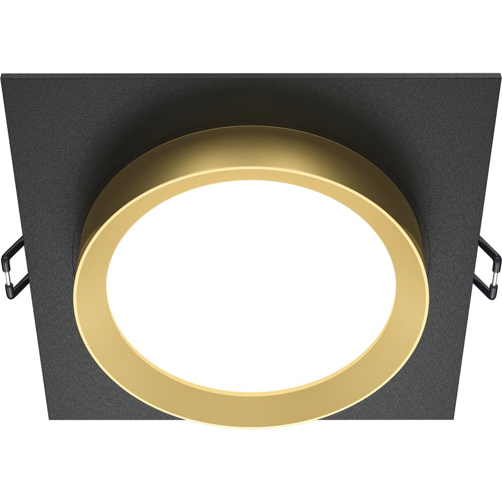 Изображение товара Встраиваемый светильник MAYTONI hoop 1xgx53x15w алюминий пластику черный с золотом DL086-GX53-SQ-BG