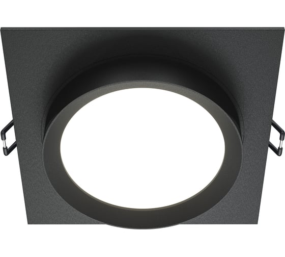 Изображение товара Встраиваемый светильник MAYTONI hoop 1хgx53x15w алюминий и пластик черный DL086-GX53-SQ-B