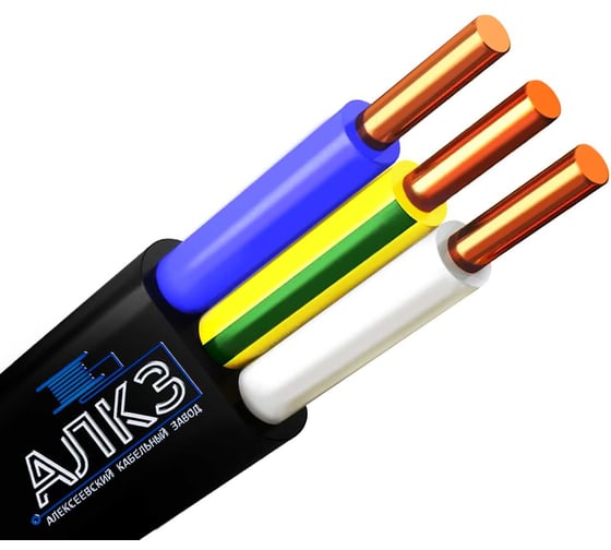 Изображение товара Силовой кабель АлКЗ ввг-пнг(а)-ls 3x1,5 -0,66 (5м) гост VVG-LS-P 3x1.5-5