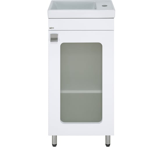 Изображение товара Тумба с раковиной Misty урал 40, прямая, со стеклом УТ000011699