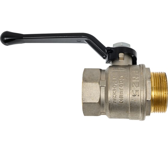 Изображение товара Шаровой кран LD Pride 47.40.B-Н.Р латунный, внутренняя/наружная резьба, ручка-рычаг, 1 1/2" LD 47.303.40