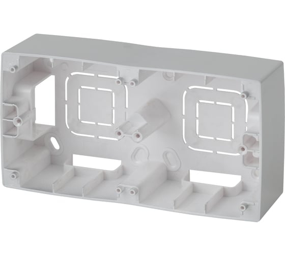 Изображение товара Коробка накладного монтажа  ЭРА 12610203 2 поста, Эра 12, алюминий Б0043172