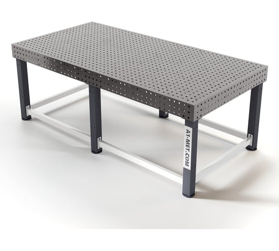 Изображение товара Сварочный стол GREENBERG 1200x2400, серый СВСТ_120Х240_7024