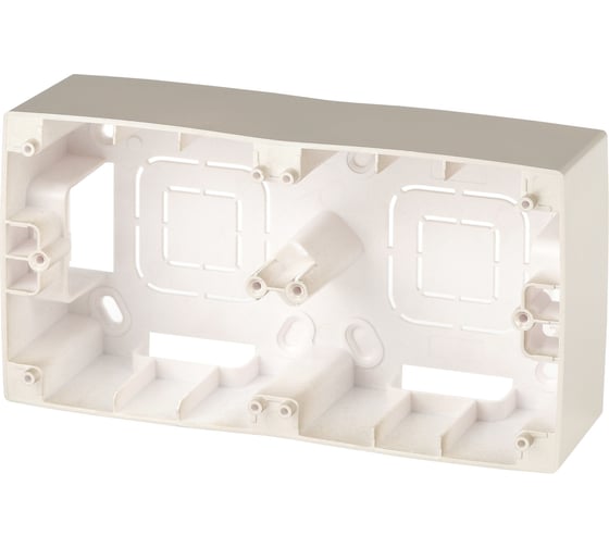 Изображение товара Коробка накладного монтажа ЭРА 12610204 2 поста, Эра 12, шампань Б0043173