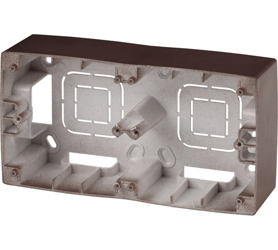 Изображение товара Коробка накладного монтажаЭРА 12610213 2 поста, Эра 12, бронза Б0043177