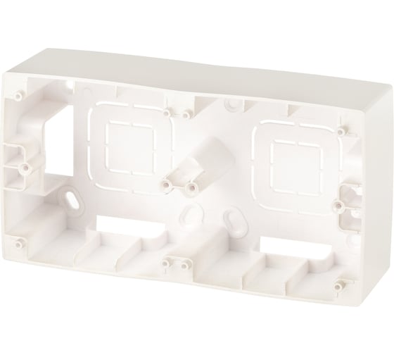 Изображение товара Коробка накладного монтажа ЭРА 12610215 2 поста, Эра 12, перламутр Б0043179