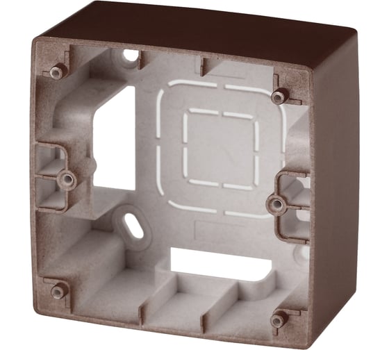 Изображение товара Коробка накладного монтажа ЭРА 12610113 1 пост, Эра 12, бронза Б0043167