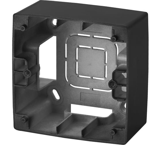 Изображение товара Коробка накладного монтажа ЭРА 12610105 1 пост, Эра 12, антрацит Б0043164