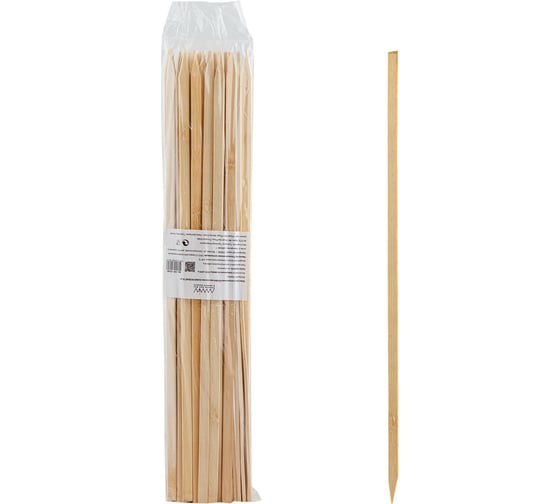 Изображение товара Одноразовые шампуры ALMIN плоские, 400x9х3 мм, 25 шт НАТУРАЛЬНЫЙ БАМБУК 1/200 GD-9340