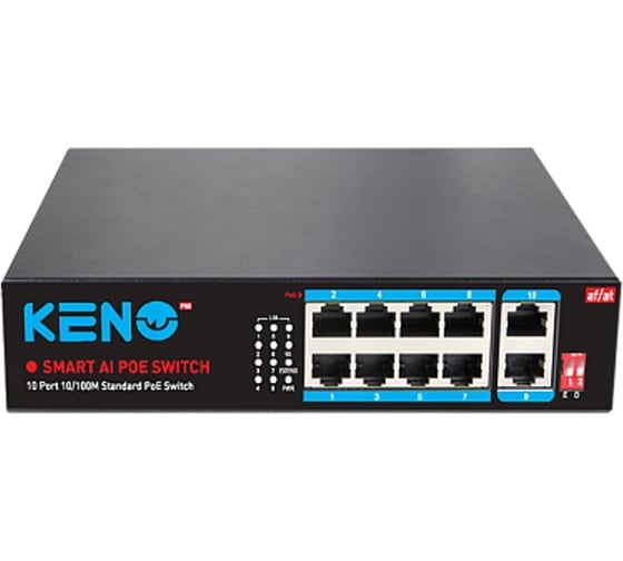 Изображение товара Коммутатор Keno на 10 портов KN-SW802POE+