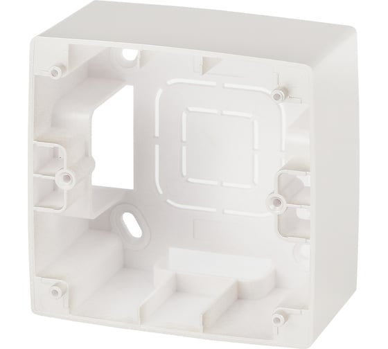 Изображение товара Коробка накладного монтажа ЭРА 12610115 1 пост, Эра 12, перламутр Б0043169