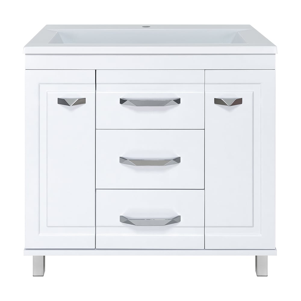 Изображение товара Тумба с раковиной Misty терра 90 3 ящика современный дизайн белый