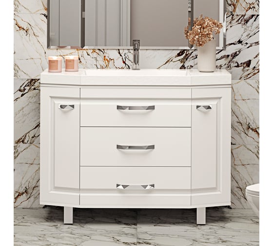 Изображение товара Тумба с раковиной Misty терра 110 белая УТ000010431