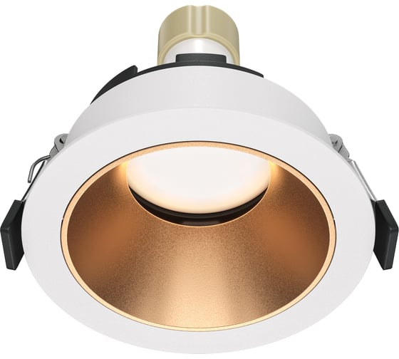 Изображение товара Встраиваемый светильник MAYTONI share 1хgu10x10w алюминий белый и матовое золото DL051-U-1WMG