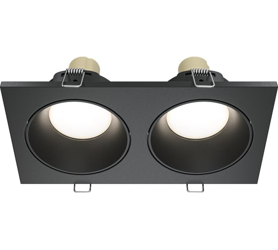 Изображение товара Встраиваемый светильник MAYTONI zoom 2хgu10x50w алюминий черный DL033-2-02B