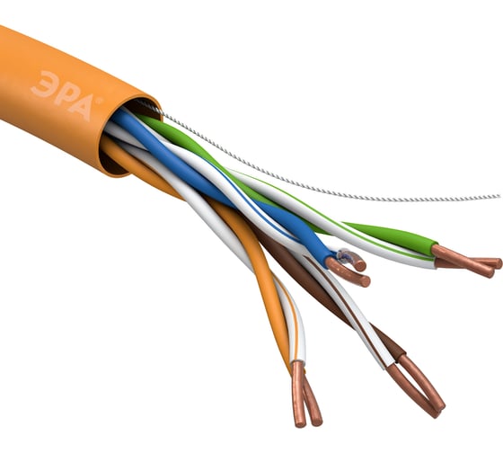 Изображение товара Кабель ЭРА витая пара U/UTP 4x2x24AWG Cat 5e CU нг HF 305м Б0044430