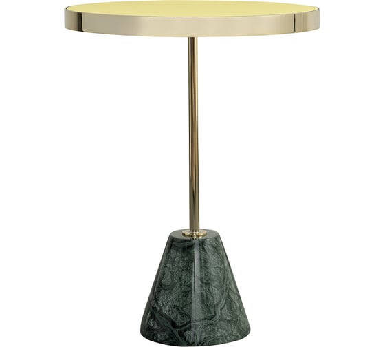 Изображение товара Кофейный столик Bergenson Bjorn Kaya диаметр 40.8 см, золотистый/зеленый BB0000149