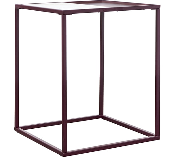 Изображение товара Кофейный столик Bergenson Bjorn Mayen 45x45 см, белый/сливовый BB0000486