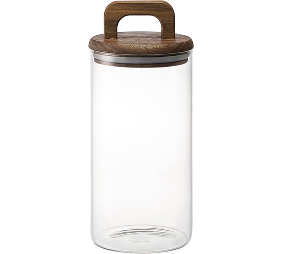 Изображение товара Стеклянная банка для хранения с крышкой из акации Liberty Jones Hanle 1.4 л LJ0000116