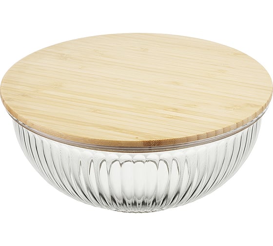 Изображение товара Стеклянная чаша с бамбуковой крышкой Liberty Jones Harmy 2 л LJ0000109