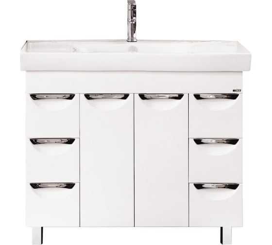 Изображение товара Тумба с раковиной Misty софия 100 с 6 ящиками СО000003816