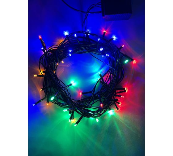Изображение товара Гирлянда ЭРА ENIN5M LED, Нить, 5 м, мультиколор, 8 режимов, 220V, IP20 Б0041892