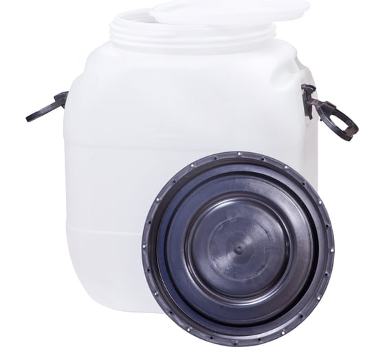 Изображение товара Бочка-бидон Тара.ру 50 л, п/э, квадратный, белый 17786