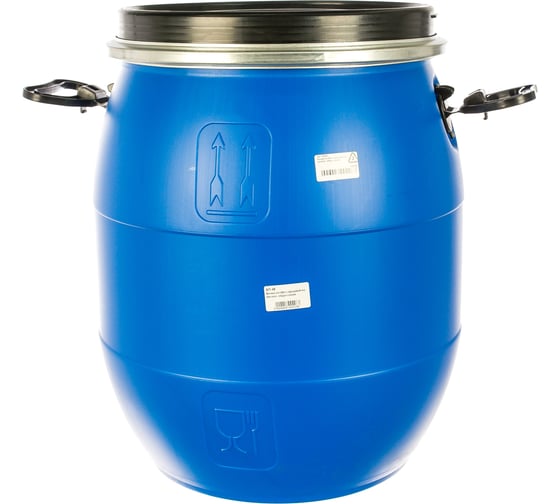 Изображение товара Бочка с крышкой на обруче Тара.ру полиэтилен, 48 л, синяя 00228