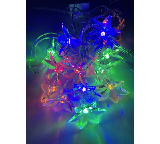 Изображение товара Гирлянда ЭРА ENIN3Z Цветы, LED, Нить, 3 м, мультиколор, 220V, IP20 Б0041896