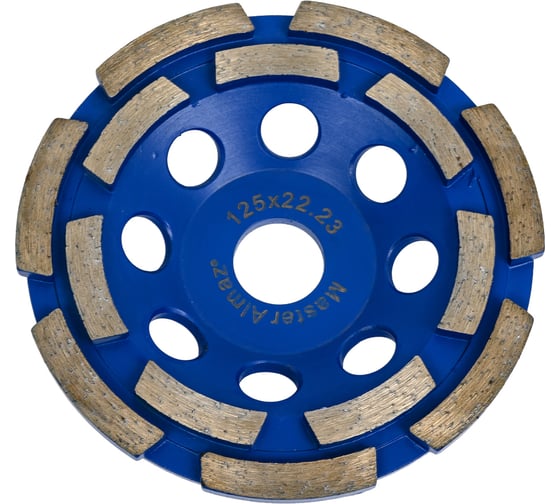 Изображение товара Чашка алмазная двухрядная сегментная по бетону PRO Тип А (125х22.23 мм) МастерАлмаз 10501451