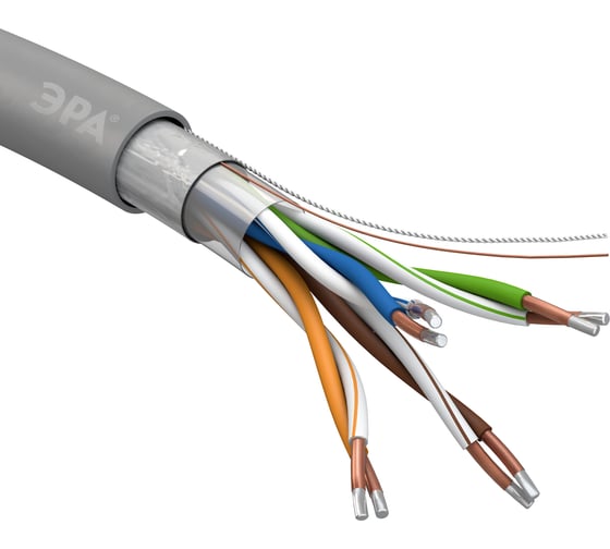 Изображение товара Кабель ЭРА витая пара F/UTP 4x2x24AWG Cat5e CU PVC 305 м SIMPLE Б0044685