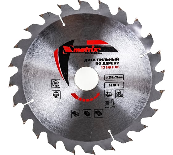 Изображение товара Диск пильный по дереву Professional (210x32 мм; 24 зуба; кольцо 30/32 мм) MATRIX 73224