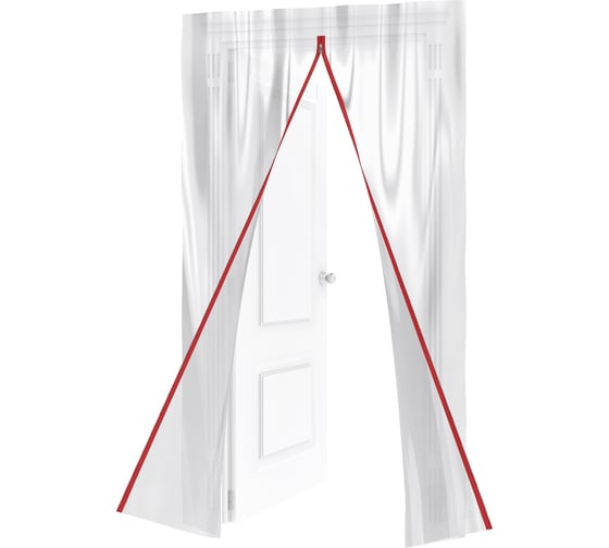 Изображение товара Пленочная дверь на молнии типа I с малярной лентой 25 см, 10 м (220x120 см) MATRIX  88757