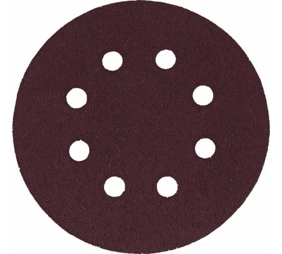 Изображение товара Наждачный круг Курс с липучкой с отверстиями 125 мм 5 шт. Р150 39787