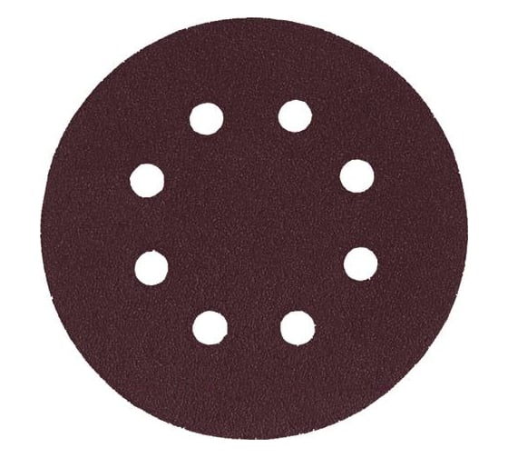 Изображение товара Наждачный круг Курс с липучкой с отверстиями 125 мм 5 шт. Р240 39789