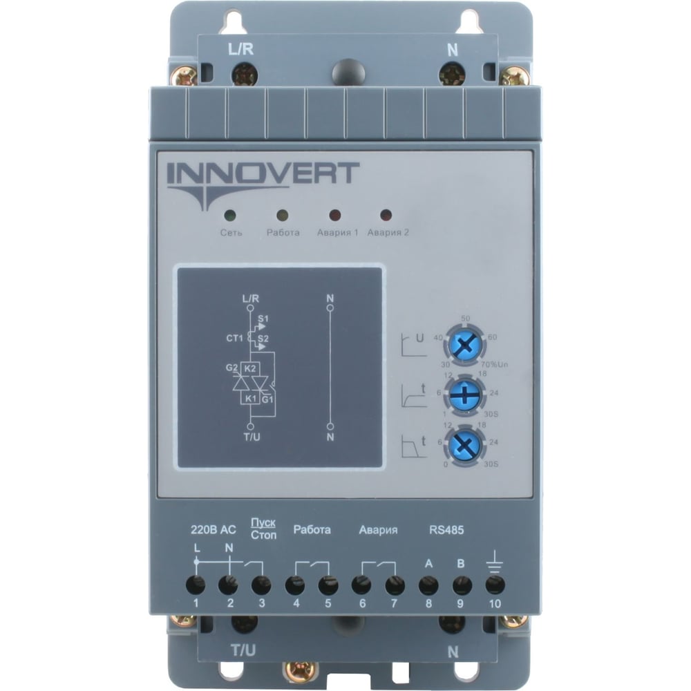Изображение товара Устройство плавного пуска INNOVERT SSD112A43E 2,2А для переменного тока 380-400 В