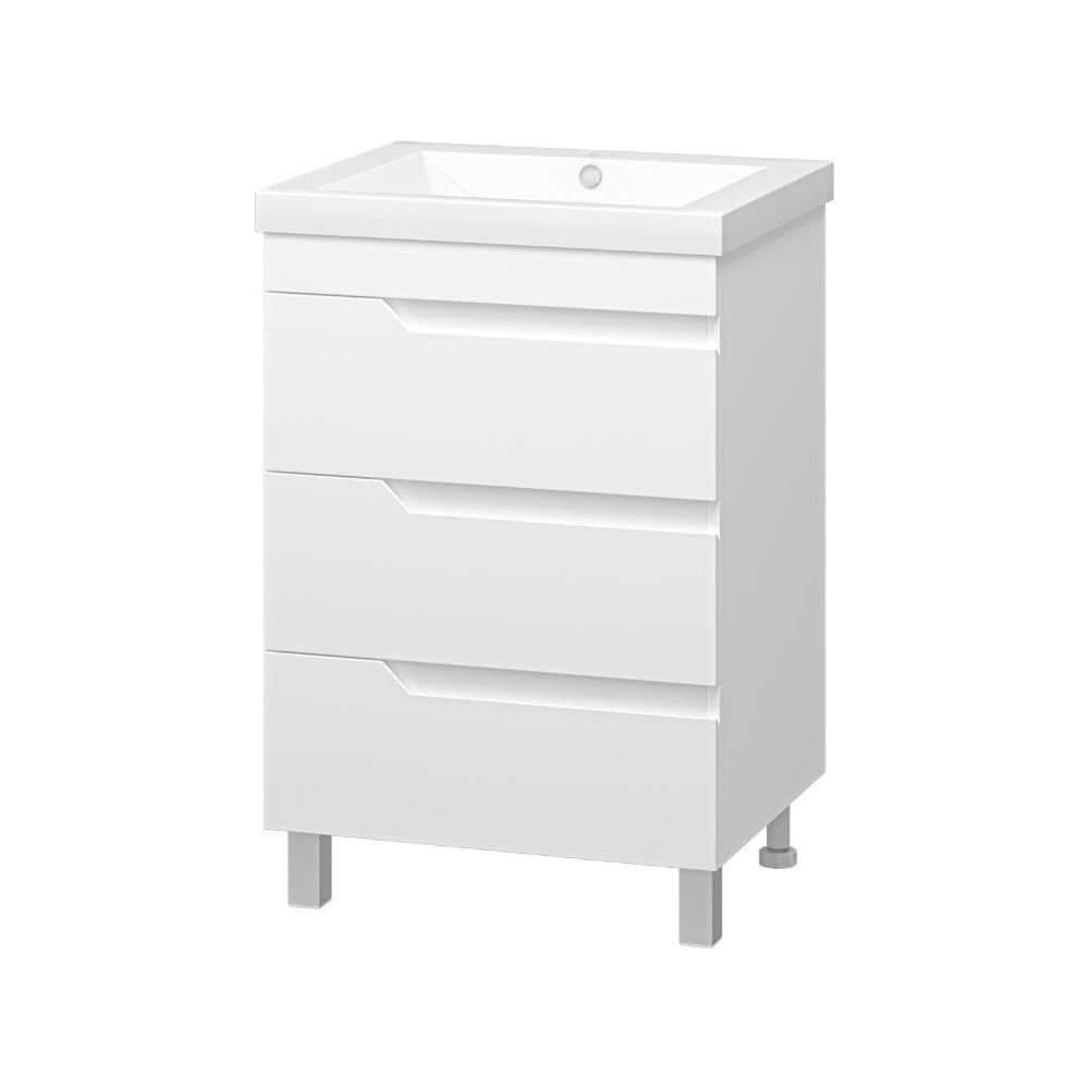 Изображение товара Тумба с раковиной Misty софт 60 напольная с 3 ящиками