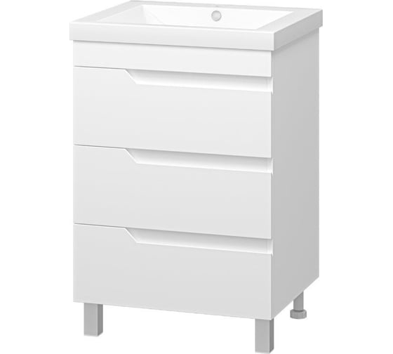 Изображение товара Тумба с раковиной Misty софт 60 напольная, с 3 ящиками УТ000015027