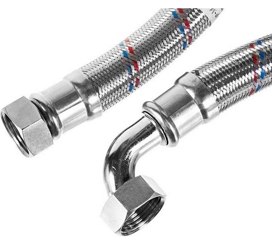 Изображение товара Гибкая подводка PROFLINE "Гигант" 100 см, нержавеющая сталь, 1" вв, угловая УТ-00022755