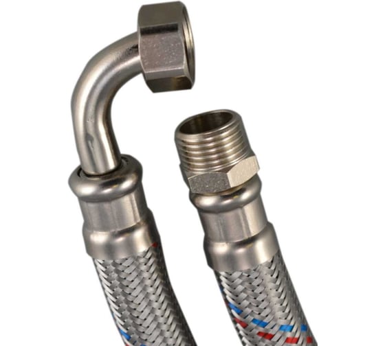 Изображение товара Гибкая подводка PROFLINE "Гигант" 60 см, нержавеющая сталь, 1" вн, угловая УТ-00022027