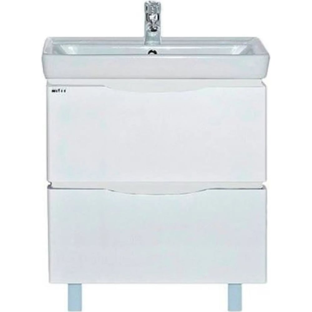 Изображение товара Тумба с раковиной Misty венера 80 белая современный дизайн с ящиками