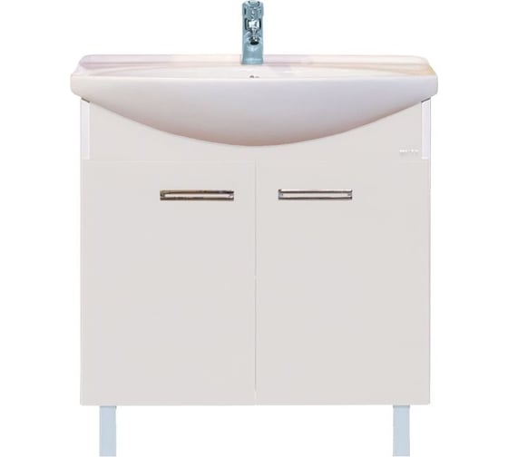 Изображение товара Тумба с раковиной Misty джулия 85 напольная, белая СО000007035