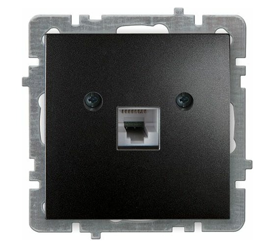 Изображение товара Телефонная розетка Nilson Selene CAT 3 черный 23221062