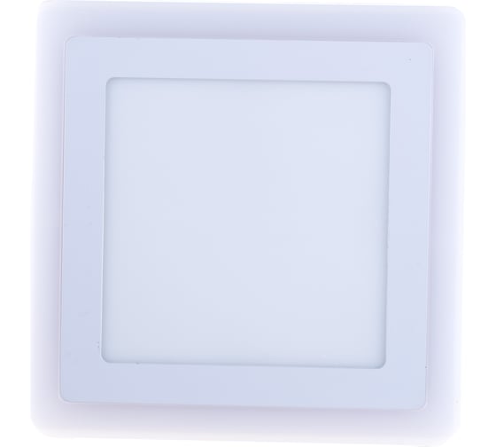 Изображение товара Накладной светильник Smartbuy LED квадрат с подсветкой DLB 13w/6500K+O/IP20 SBLSq1-DLB-13-65K-O