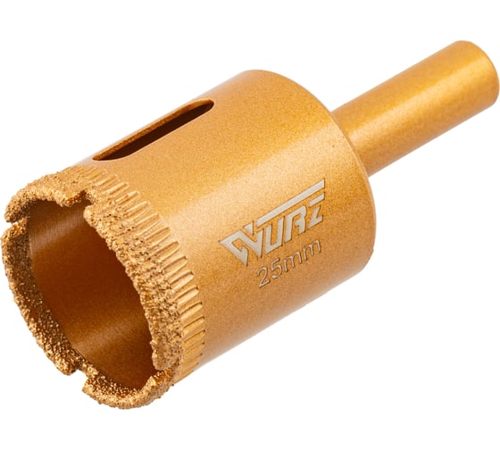 Изображение товара Коронка алмазная по керамике и стеклу 25 мм  WURZ 91025